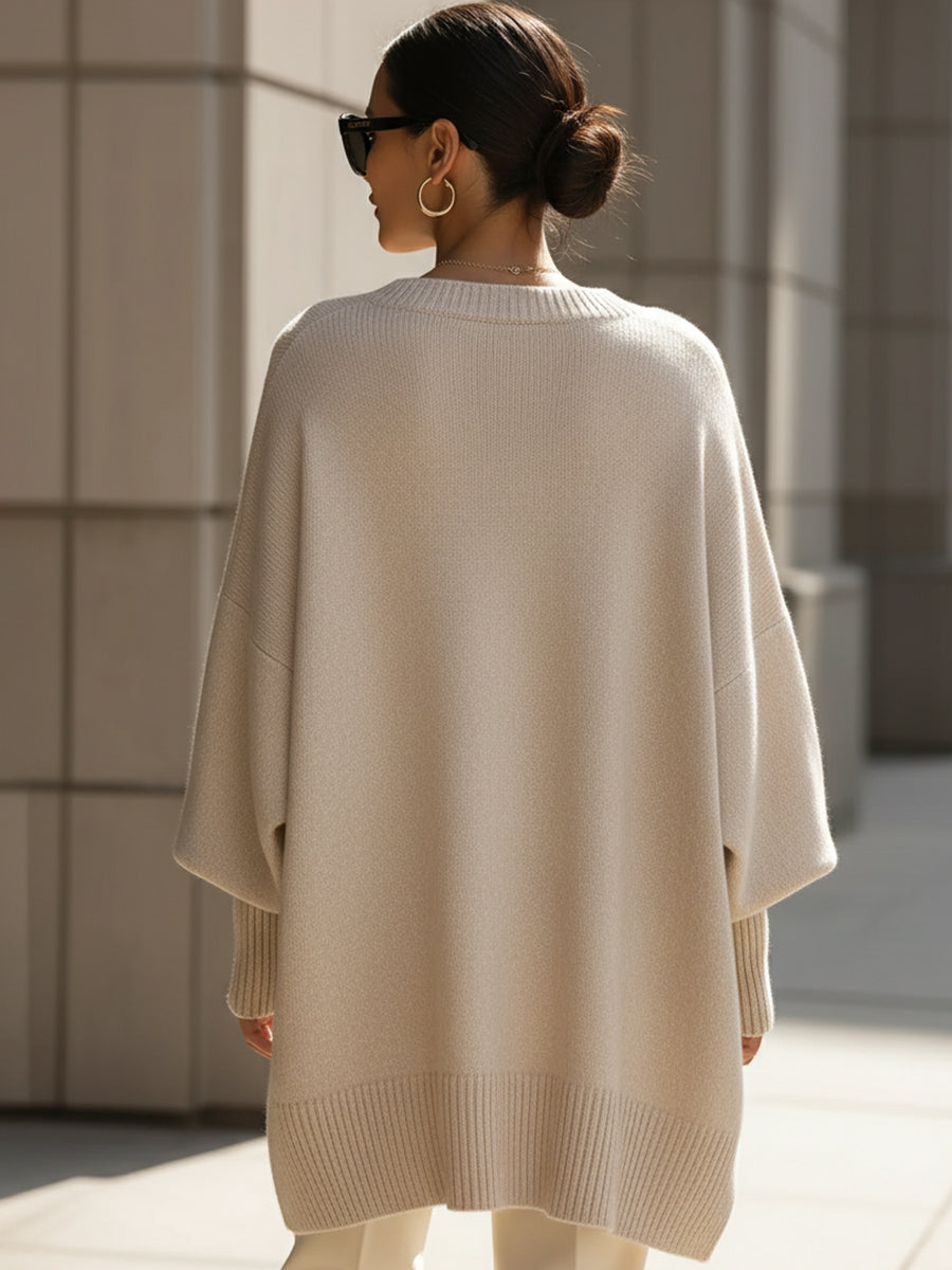 Poncho oversize in maglia