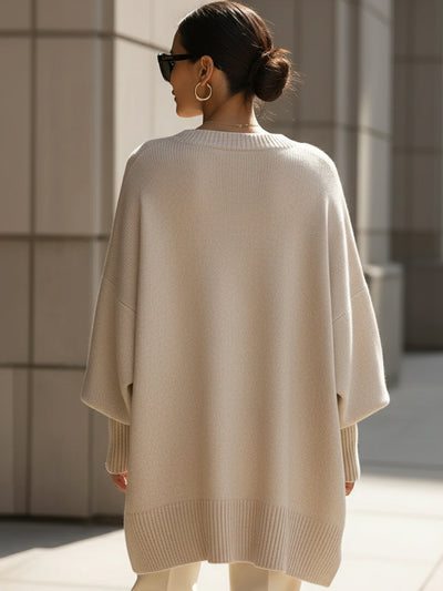 Poncho oversize in maglia