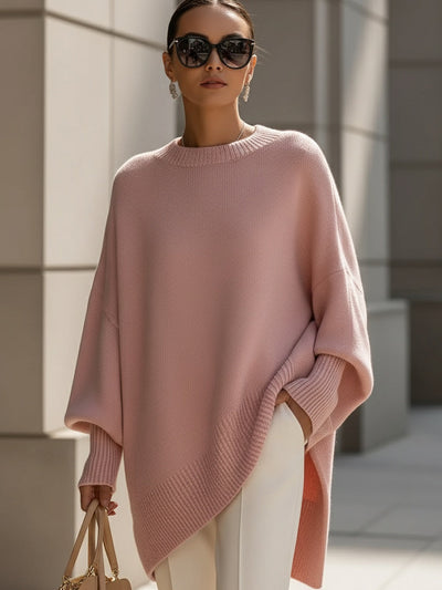 Poncho oversize in maglia