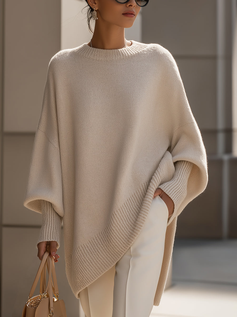 Poncho oversize in maglia