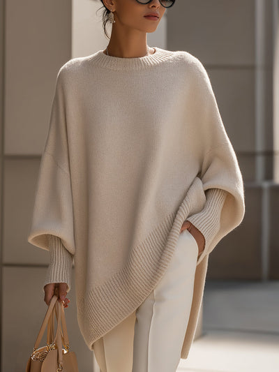 Poncho oversize in maglia