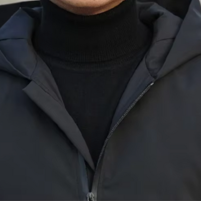 Cappotto Nero Minimalista
