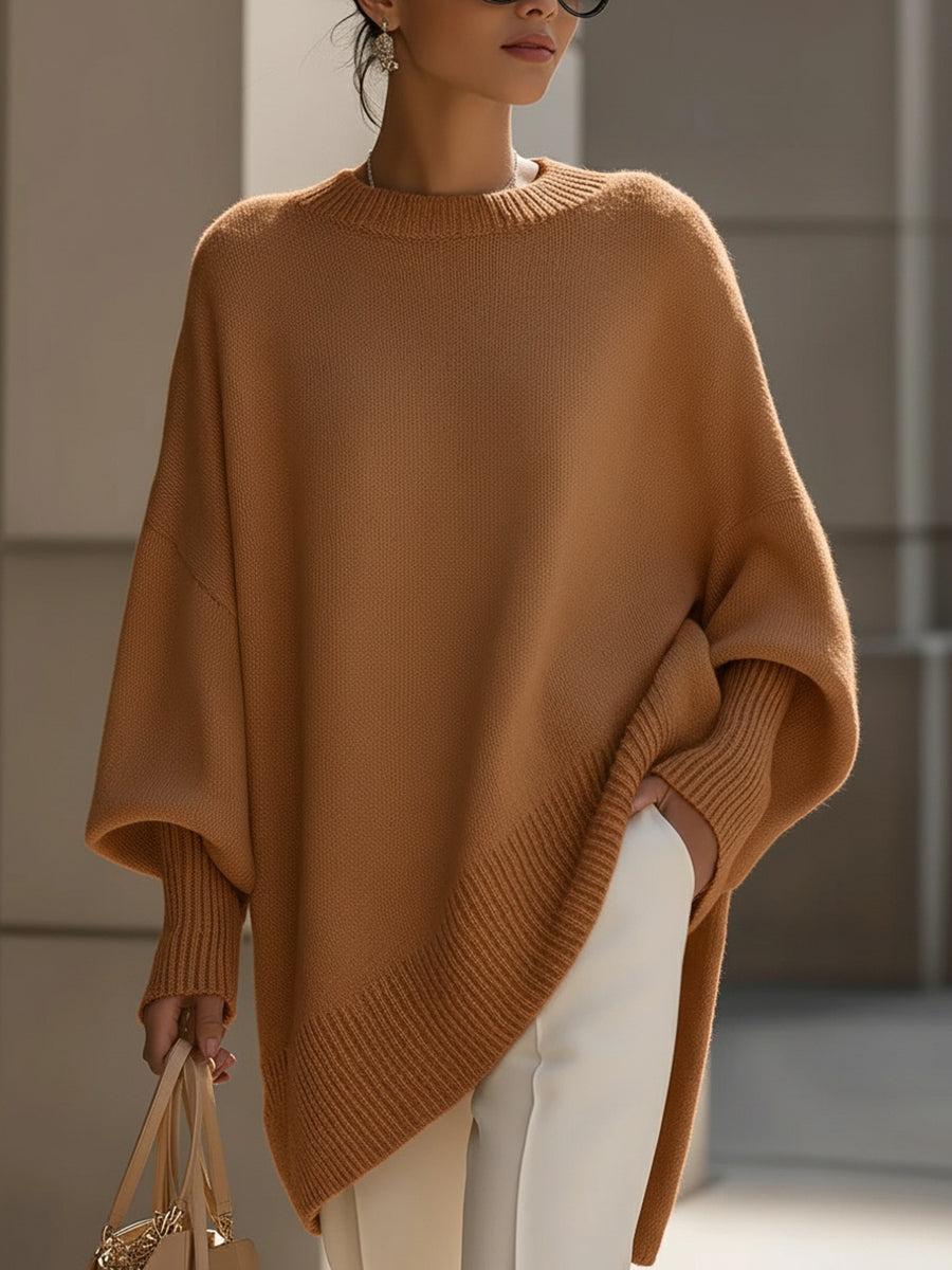 Poncho oversize in maglia