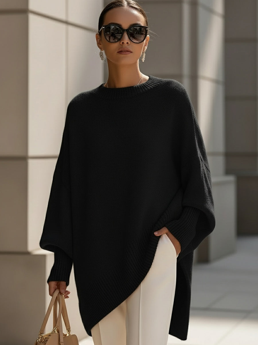 Poncho oversize in maglia