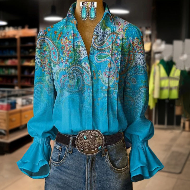 Camicia Boho Turchese